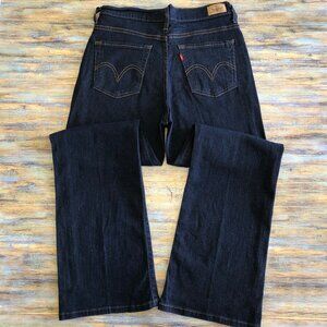 Levis 512 Jeans Perfectly Slimming Boot Cut Dark High Rise Womens Size 8 S/C
